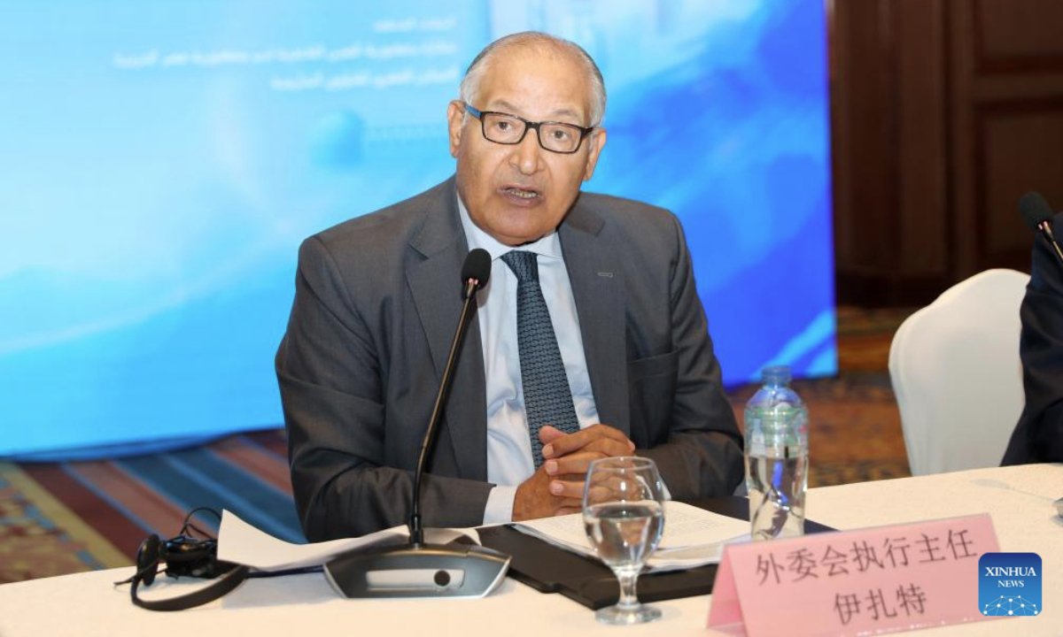 Ezzat Saad, director of the Egyptian Council for Foreign Affairs, speaks at a seminar on the steady advancement of China-Egypt relations within the framework of the Shanghai Cooperation Organization (SCO) in Cairo, Egypt, July 20, 2025.

The Chinese Embassy in Egypt and the Egyptian Council for Foreign Affairs on Sunday jointly held the seminar here. (Xinhua/Sui Xiankai)