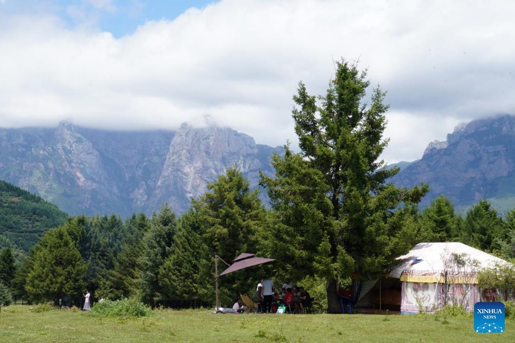 Tourists visit Lagashan Mountain in Zhouqu County, Gannan Tibetan Autonomous Prefecture, northwest China's Gansu Province, July 12, 2025. (Photo: Xinhua)