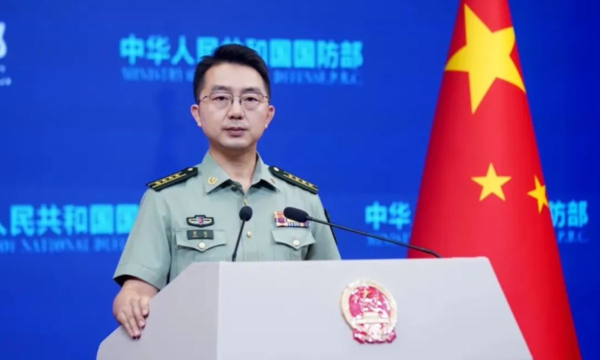 Jiang Bin, a spokesperson for China's Ministry of National Defense Photo: Ministry of National Defense