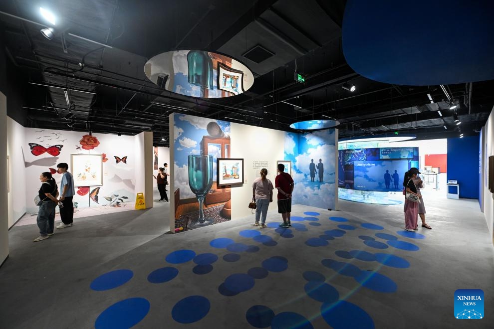 People visit the Tianjin branch of Meet You Museum in Tianjin, north of China, July 18, 2025. A branch of the Meet You Museum officially opened a few days ago at a historical and cultural block in Heping District of Tianjin. The block comprised of businesses, civil infrastructures and parking lots has been deteriorated after 15 years of service. The establishment of this museum branch injected new impetus into the transformation and upgrading of the block, which is also part of the urban renewal effort of Tianjin. (Photo: Xinhua)