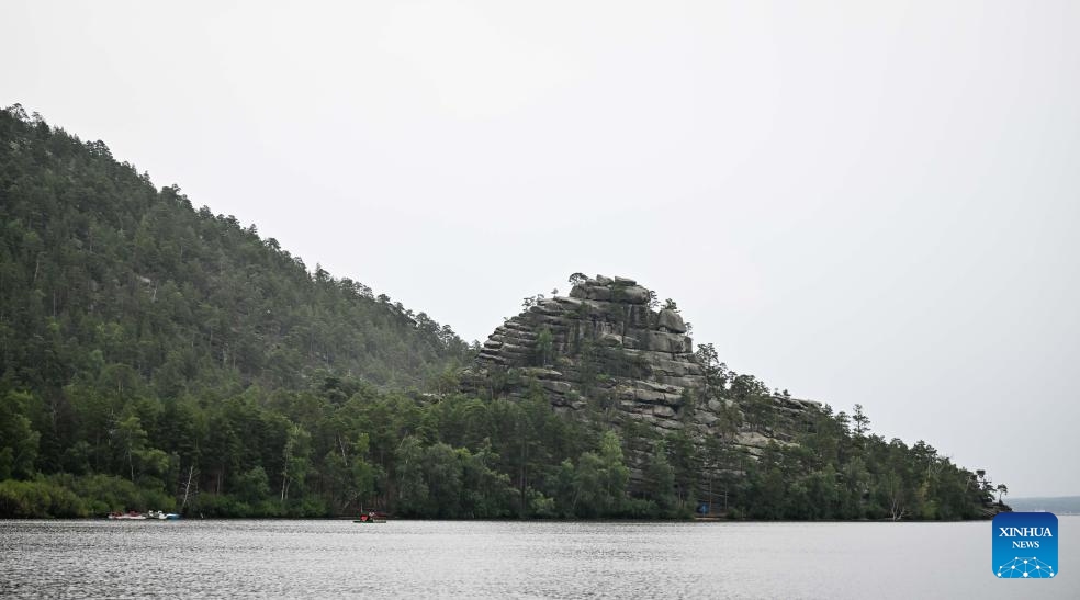This photo taken on July 18, 2025 shows the Burabay National Park in Akmola region, Kazakhstan. Burabay National Park is a famous vacation destination in Kazakhstan known for its spectacular natural landscapes and rich biodiversity. (Photo: Xinhua)
