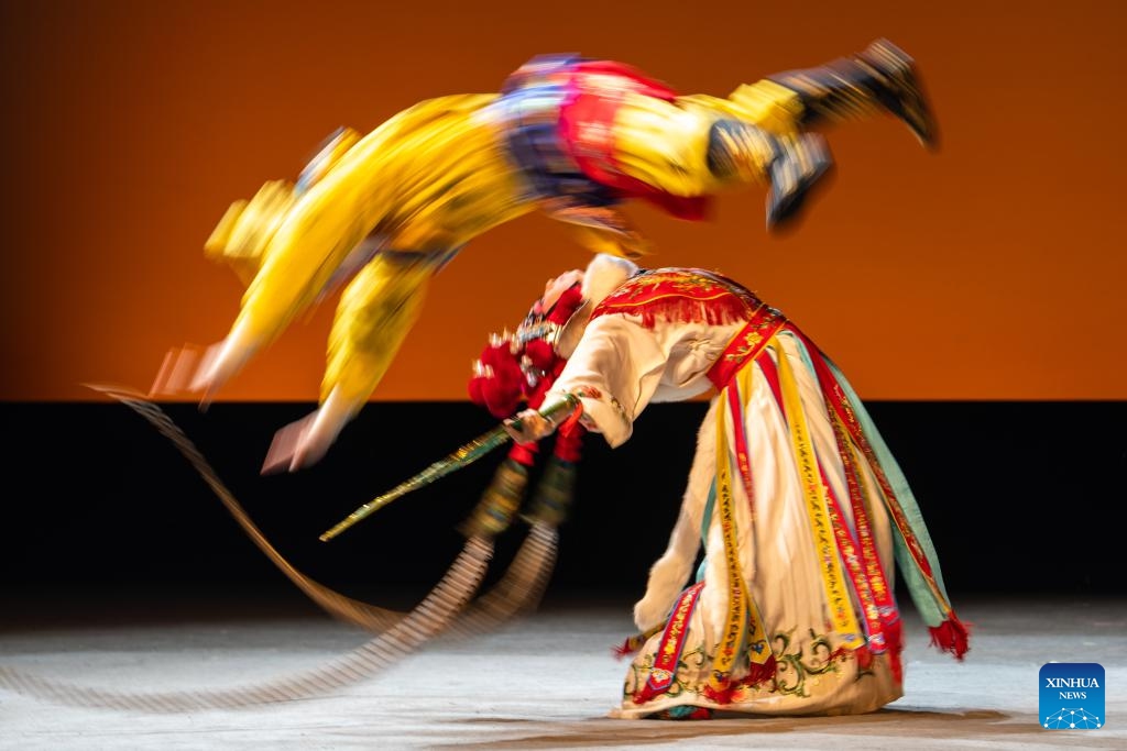 Actors are pictured during an immersive Kunqu Opera show in Chenzhou City, central China's Hunan Province, July 18, 2025. The centuries-old art of Kunqu Opera has been listed by the United Nations Educational, Scientific and Cultural Organization (UNESCO) as an intangible cultural heritage. Kunqu artists are injecting modern elements to enhance its charm to younger audience today. (Photo: Xinhua)
