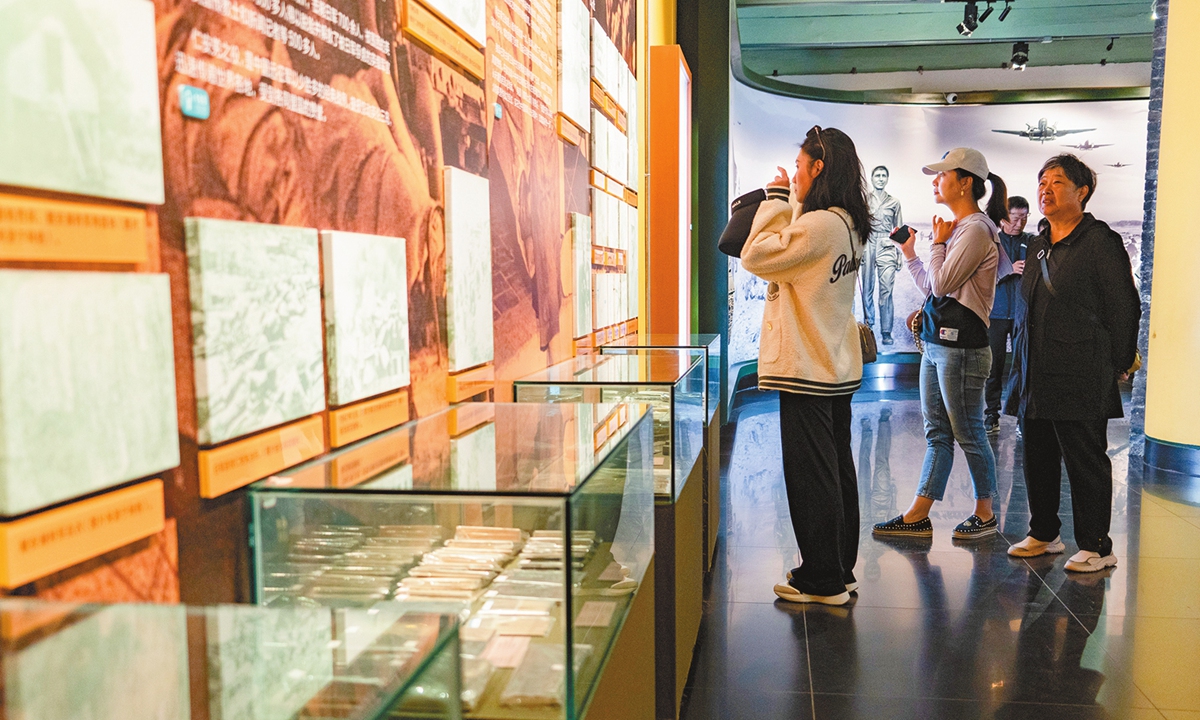 Visitors tour the Chinese Expeditionary Force exhibition hall at the Yunnan Military Academy History Museum in Kunming, Southwest China's Yunnan Province. Photo: VCG