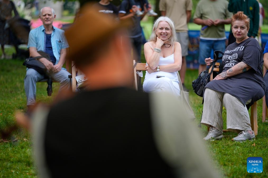 People attend the 12th Silence Zone Festival at Lazienki Park in Warsaw, Poland on July 20, 2025. The festival is taking place here from July 12 to Aug. 3, with more than 100 open-air concerts scheduled on weekends. (Photo: Xinhua)
