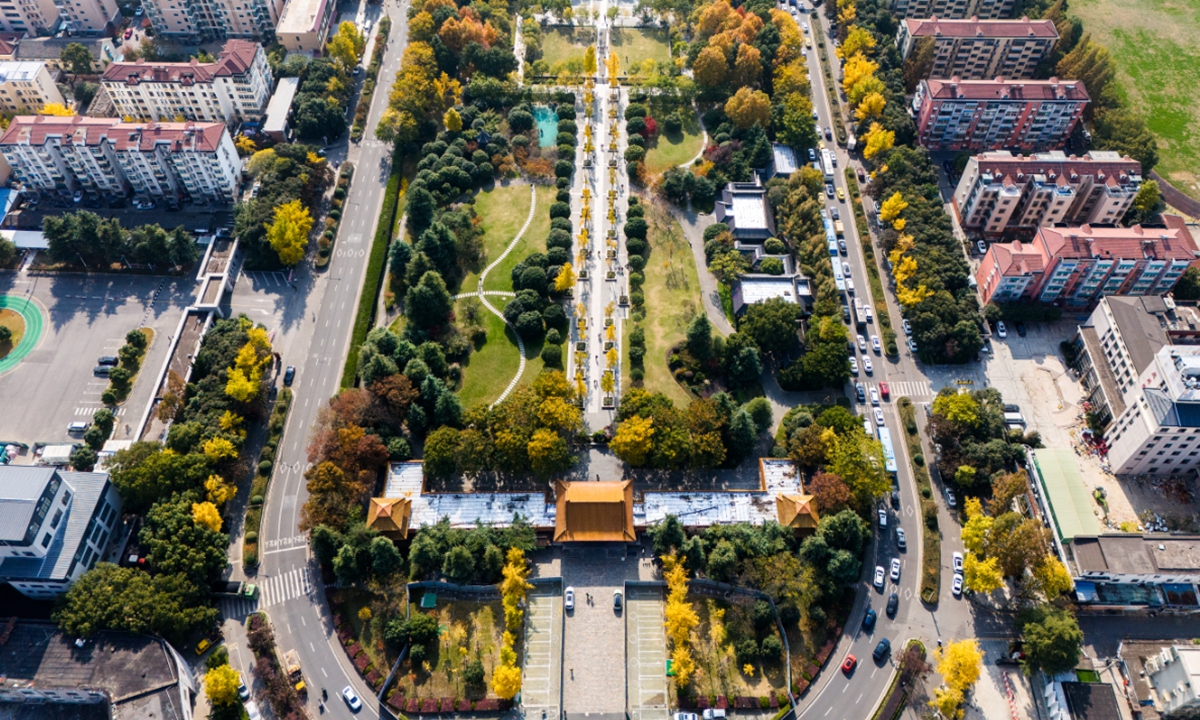 The ruins of the imperial palace of the Ming Dynasty (1368-1644) in Nanjing, East China's Jiangsu Province  Photo: VCG