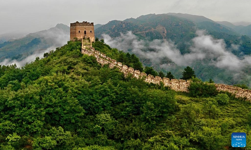This photo shows a view of the Great Wall on Taihang Mountains in Laiyuan County, north China's Hebei Province, July 26, 2025. (Photo: Xinhua)