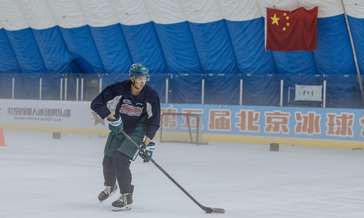 Wang Haoxi takes part in an open training session on July 25, 2025 in Beijing. Photo: Li Hao/GT