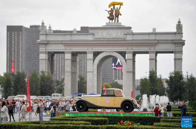 People visit a car festival at VDNH (The Exhibition of Achievements of National Economy) in Moscow, Russia, on Aug. 2, 2025. Photo: Xinhua