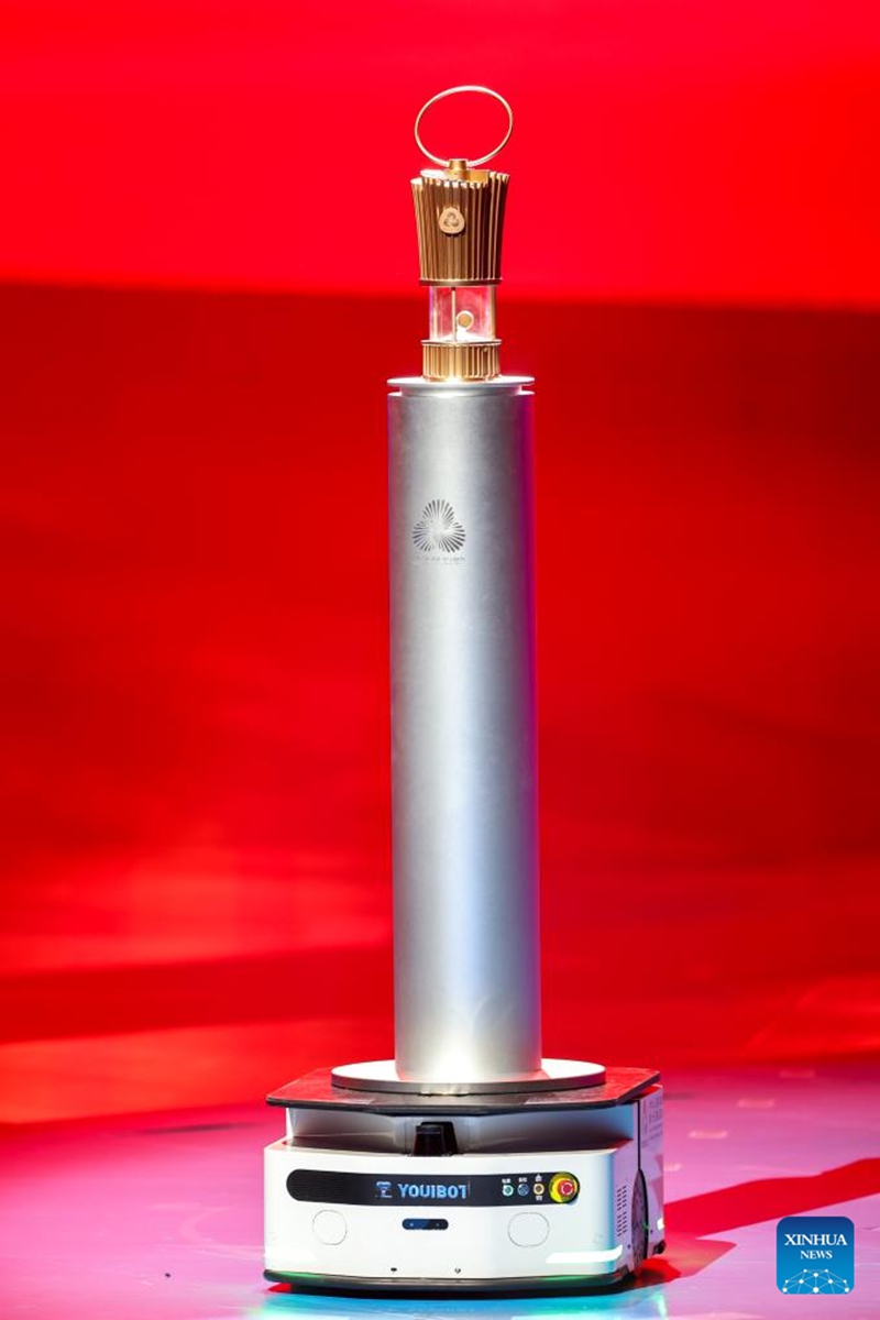 Photo taken on Aug. 2, 2025 shows the flame lantern for China's 15th National Games and 12th National Paralympic Games, along with the 9th National Special Olympics Games in Shenzhen, south China's Guangdong Province. Photo: Xinhua