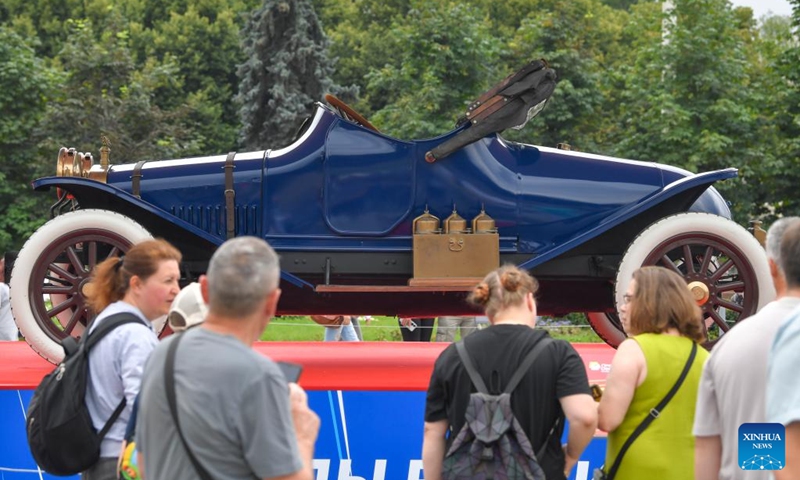 People visit a car festival at VDNH (The Exhibition of Achievements of National Economy) in Moscow, Russia, on Aug. 2, 2025. Photo: Xinhua