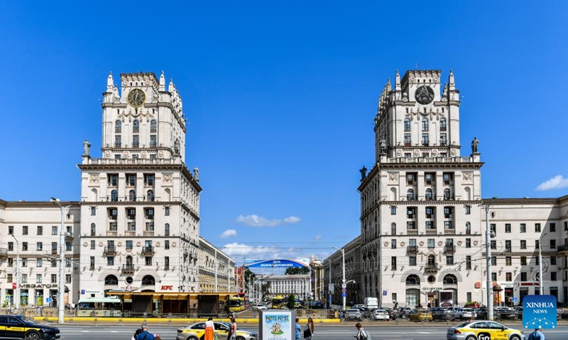 This photo taken on Aug. 1, 2025 shows the city view of Minsk, Belarus. Photo: Xinhua