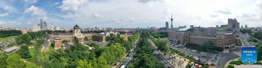 A stitched panoramic aerial drone photo shows a view of the Xinmin Avenue in Changchun, northeast China's Jilin Province, July, 28, 2025. Changchun's Xinmin Avenue is a historical major road first built in 1933. After a recent renovation, it reopened to the public on July 5.

Stretching 1,445 meters, the avenue underwent significant upgrades, creating an additional 4.5 hectares of urban space and 13 unique mini parks.

The avenue is flanked by buildings that once housed the State Council, ministries and a court of Manchukuo, the puppet state in northeast China after the region was taken by the Japanese army.

The Changchun History and Culture Museum, opening simultaneously, is located in the middle section of the avenue. The museum was converted from the former site of the office of the Changchun Daily. Photo: Xinhua