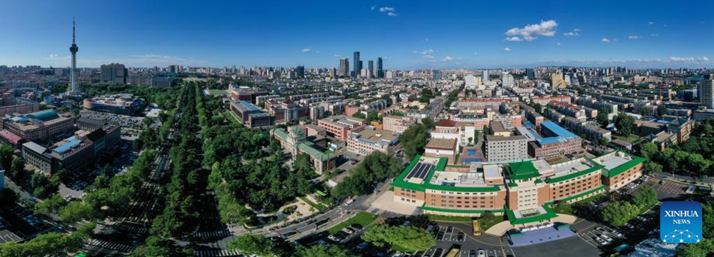 A stitched panoramic aerial drone photo shows a view of the Changchun History and Culture Museum on Xinmin Avenue in Changchun, northeast China's Jilin Province, July, 30, 2025. Changchun's Xinmin Avenue is a historical major road first built in 1933. After a recent renovation, it reopened to the public on July 5.

Stretching 1,445 meters, the avenue underwent significant upgrades, creating an additional 4.5 hectares of urban space and 13 unique mini parks.

The avenue is flanked by buildings that once housed the State Council, ministries and a court of Manchukuo, the puppet state in northeast China after the region was taken by the Japanese army.

The Changchun History and Culture Museum, opening simultaneously, is located in the middle section of the avenue. The museum was converted from the former site of the office of the Changchun Daily. Photo: Xinhua