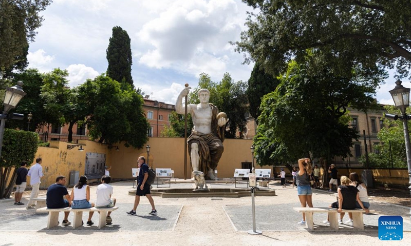 People visit the Capitoline Museums in Rome, Italy, Aug. 3, 2025. Most of the museums and state archaeological sites across Italy opened their doors for free on Sunday as part of the monthly Sunday at the Museum initiative. Photo: Xinhua