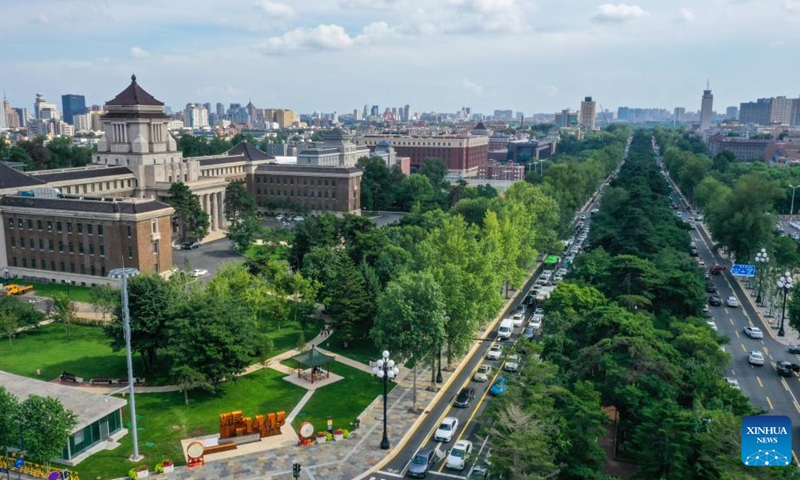 An aerial drone photo shows a view of the Xinmin Avenue in Changchun, northeast China's Jilin Province, July, 28, 2025. Changchun's Xinmin Avenue is a historical major road first built in 1933. After a recent renovation, it reopened to the public on July 5.

Stretching 1,445 meters, the avenue underwent significant upgrades, creating an additional 4.5 hectares of urban space and 13 unique mini parks.

The avenue is flanked by buildings that once housed the State Council, ministries and a court of Manchukuo, the puppet state in northeast China after the region was taken by the Japanese army.

The Changchun History and Culture Museum, opening simultaneously, is located in the middle section of the avenue. The museum was converted from the former site of the office of the Changchun Daily. Photo: Xinhua