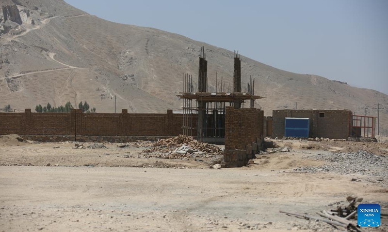 This photo taken on Aug. 4, 2025 shows the construction site of a transportation terminal in Kabul, capital of Afghanistan.