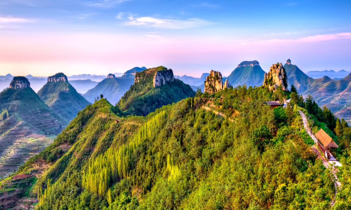 The Daigu landscape in Daigu town, Mengyin county of East China's Shandong Province  Photo: Courtesy of Mengyin publicity department