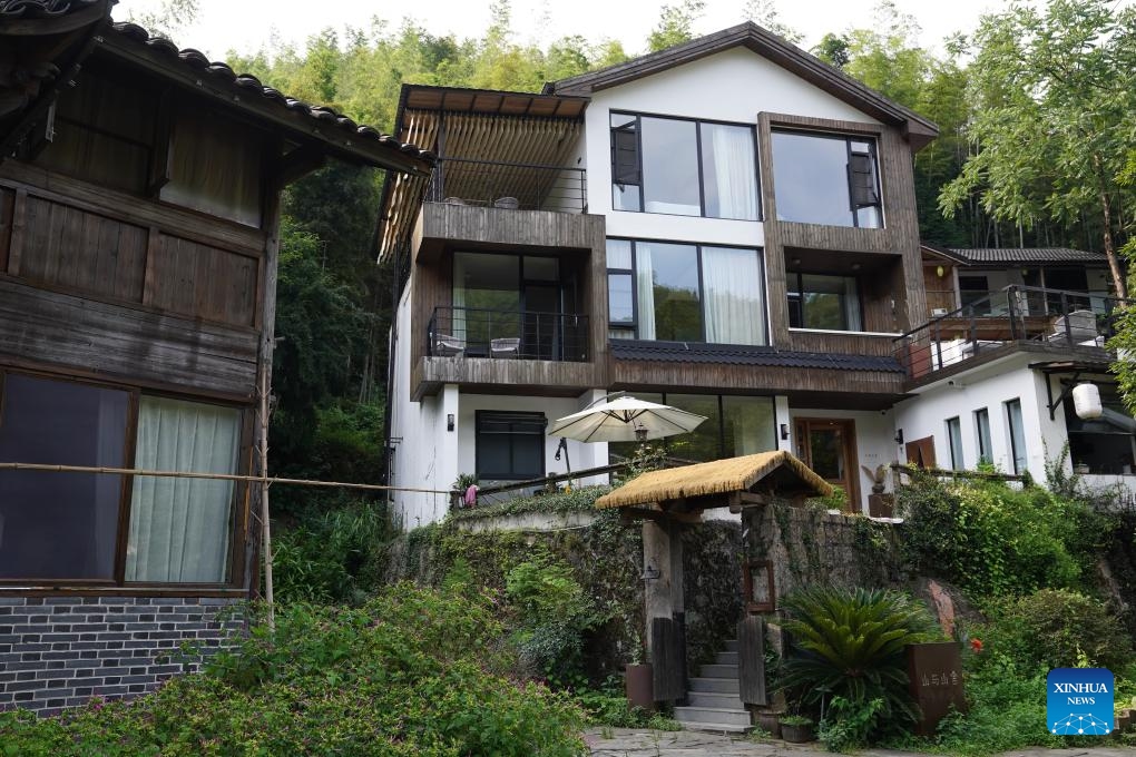 A homestay is pictured in Nanping Village, Taiping Town, Nanchang City of east China's Jiangxi Province, Aug. 1, 2025.