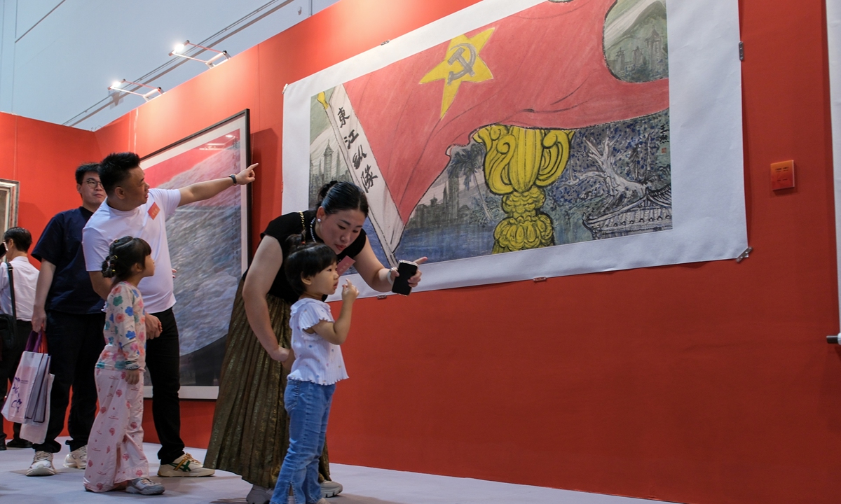 Visitors attend an exhibition at the Hong Kong Convention and Exhibition Centre commemorating the 80th anniversary of the victory of the Chinese People's War of Resistance Against Japanese Aggression and the World Anti-Fascist War on August 6, 2025. Photo: VCG