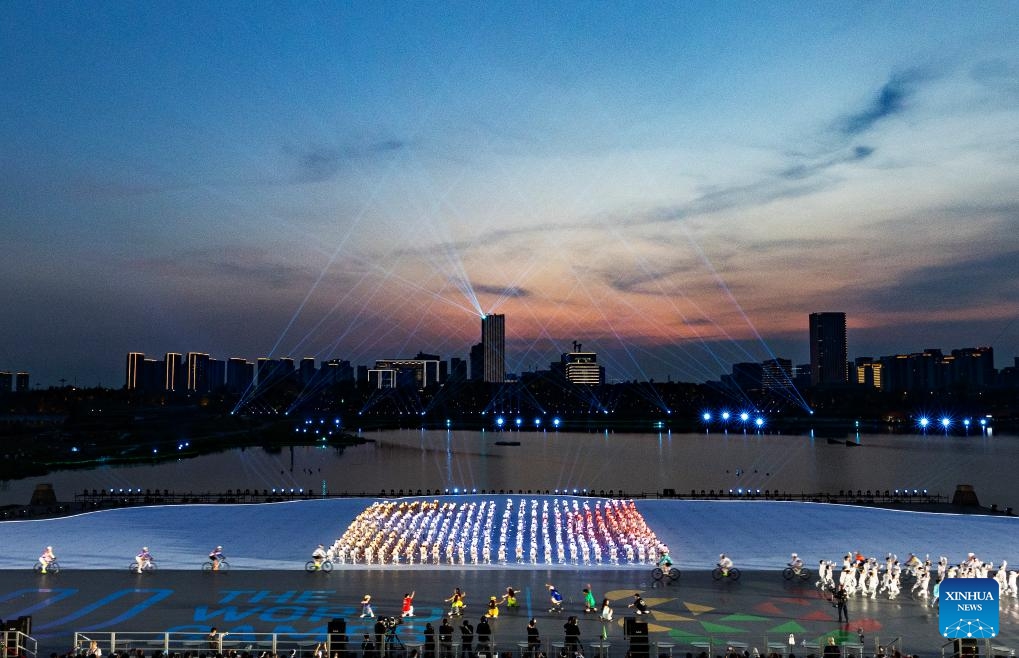Artists perform during the opening ceremony of the World Games 2025 in Chengdu, southwest China's Sichuan Province, on Aug. 7, 2025. (Photo: Xinhua)