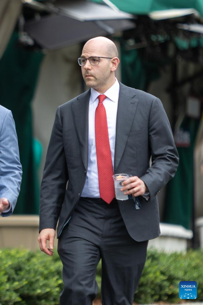 File photo taken on June 17, 2025 shows Stephen Miran in Washington, D.C., the United States. U.S. President Donald Trump announced on Aug. 7, 2025 he had chosen Stephen Miran, chair of the Council of Economic Advisers, to serve in the just vacated seat on the Federal Reserve Board until Jan. 31, 2026. (Xinhua/Hu Yousong)