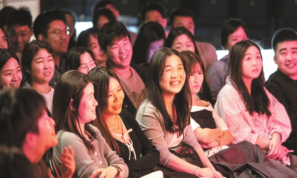 A packed stand-up comedy theater in Wuhan, Central China's Hubei Province, on April 13, 2025. Photo: VCG