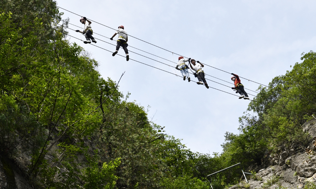 Tourists experience the 