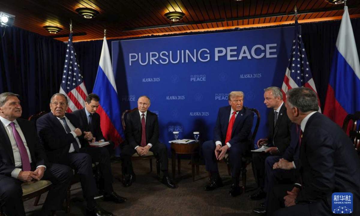 US President Donald Trump and his Russian counterpart, Vladimir Putin, begin critical talks in Alaska on August 15, 2025. Photo: Xinhua