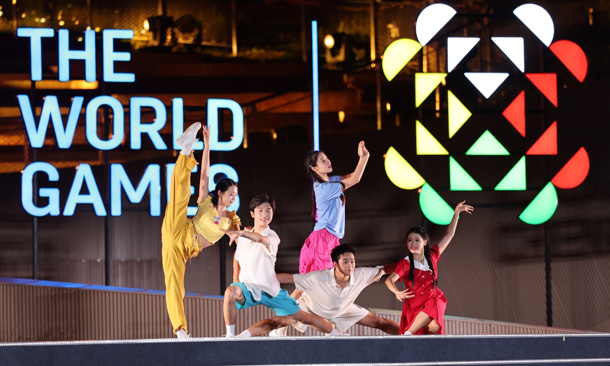 Dancers perform at the closing ceremony for the 12th World Games in Chengdu, Southwest China's Sichuan Province, on August 17, 2025. Photo: Cui Meng/GT