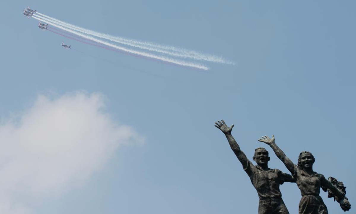 Jupiter Aerobatic Team of Indonesia Air Force performs during Indonesia's 80th Independence Day celebration in Jakarta, Indonesia on Aug. 17, 2025.
Various activities were held to celebrate the 80th Independence Day in Indonesia. (Xinhua/Veri Sanovri)