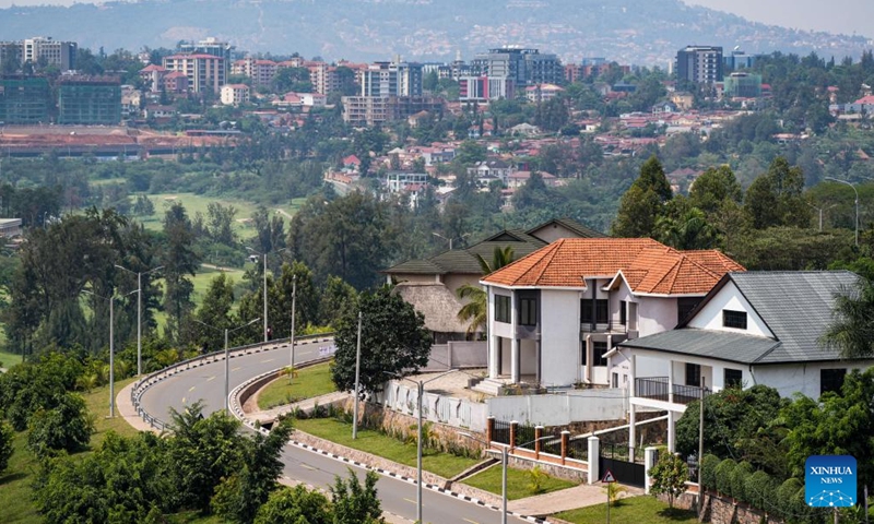 This photo taken on Sept. 28, 2025 shows a city view of Kigali, Rwanda. (Xinhua/Li Yahui)