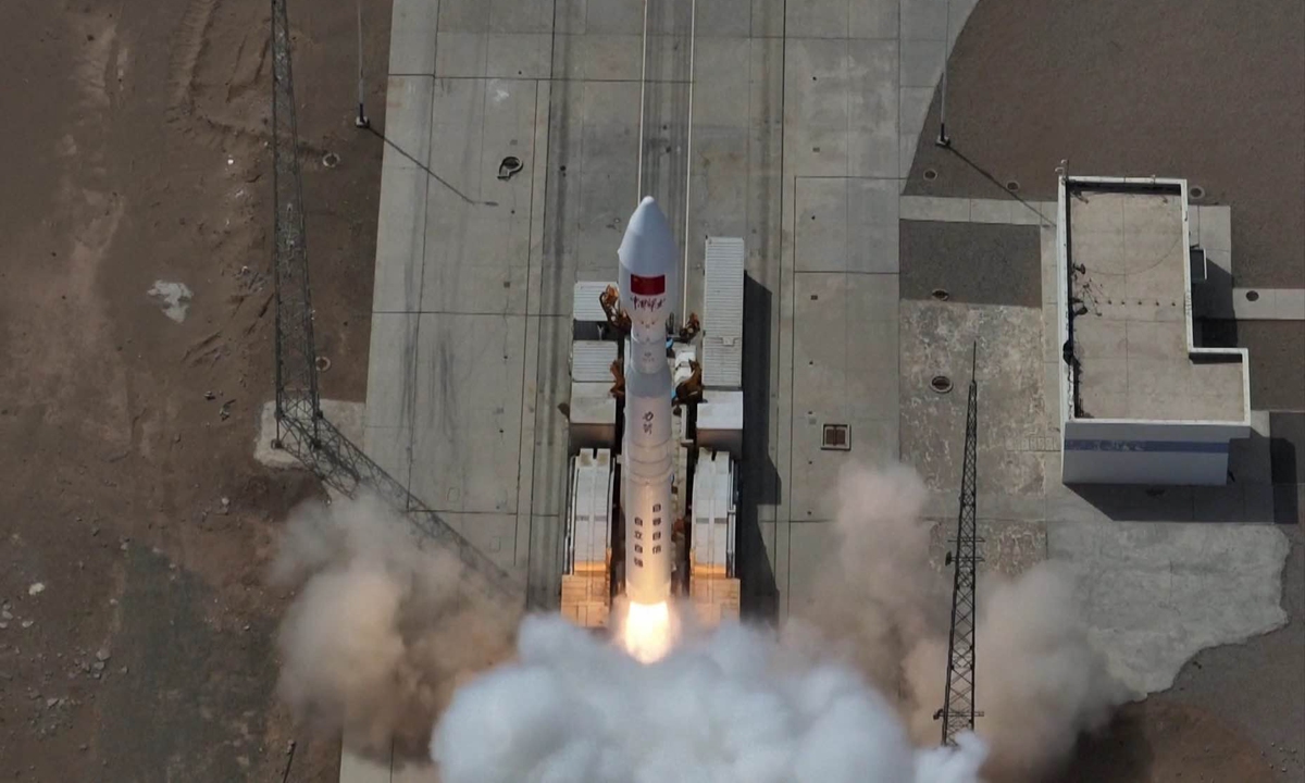 China's CAS Space, a Beijing-based commercial rocket maker, launches the eighth rocket in its Kinetica 1 series on August 19, 2025 from the Jiuquan Satellite Launch Center in Northwest China's Gansu Province. The rocket carried seven satellites, including a pair built in Mexico, into orbit. Photo: VCG