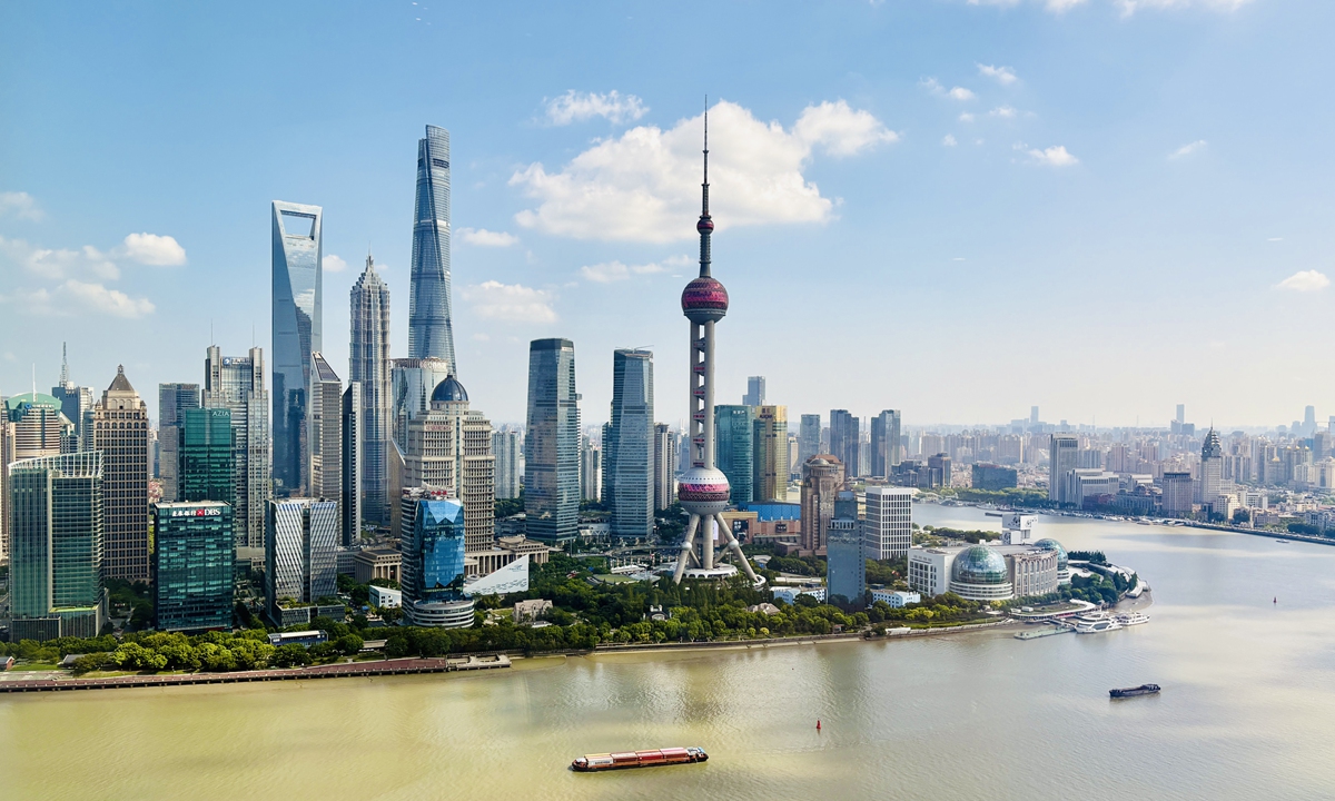 A view of the Lujiazui area in Shanghai?Photo: VCG