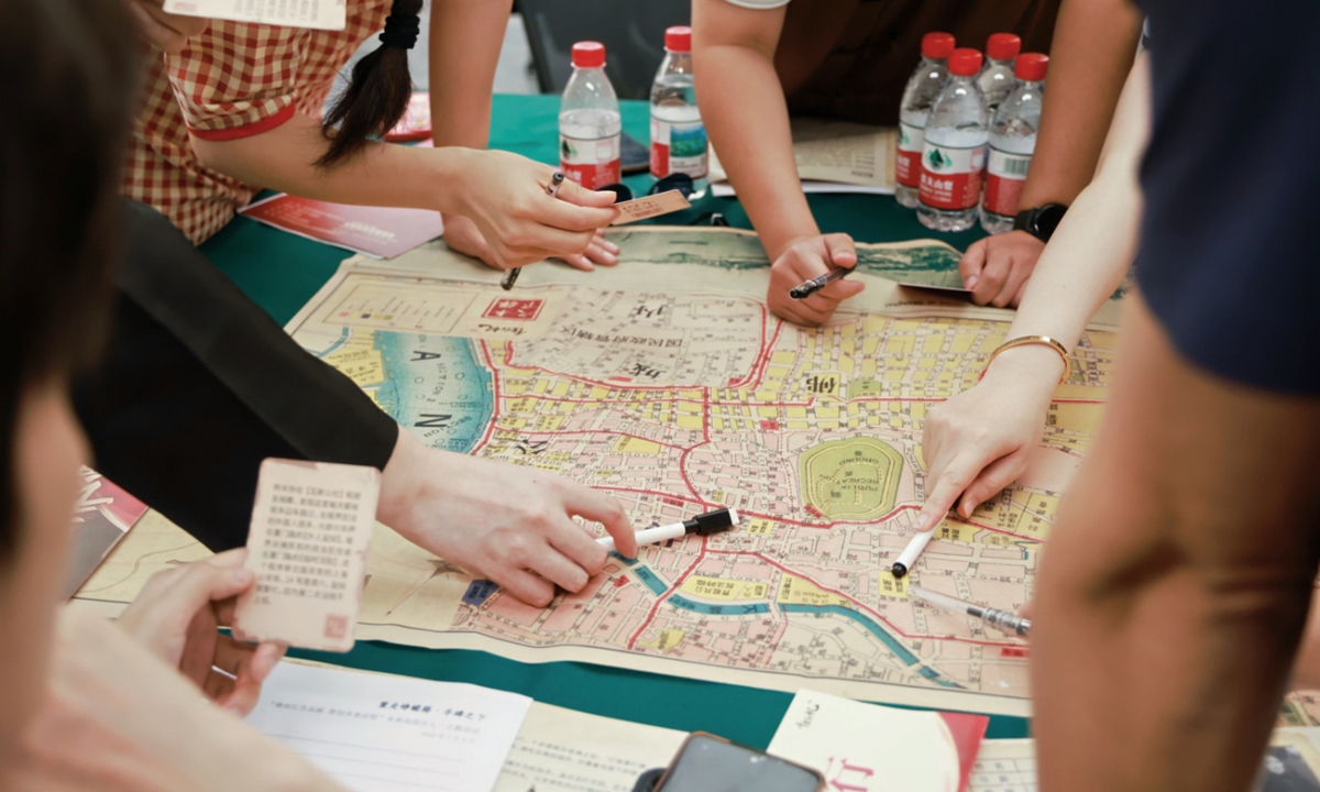 Young people play a script role-playing game set during the War of Resistance against Japanese Aggression. Photo: Courtesy of Cao Jiangbin
