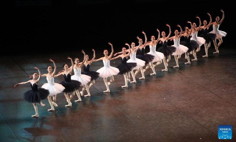 Ballet dancers perform during the awarding ceremony of the Liaoning (Shenyang) Ballet Competition in Shenyang, northeast China's Liaoning Province, Aug. 14, 2025.

The Liaoning (Shenyang) Ballet Competition was held in Shenyang from Aug. 8 to 14, attracting more than 400 contestants from over 10 countries and regions.

Established in Shenyang in 1980, the Liaoning Ballet Troupe has been thriving along with this industrial hub for more than four decades. A school affiliated to the Troupe was launched in 1994, which has been training dancers from all over the world since then. Photo: Xinhua