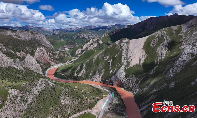 Aerial photo taken on Aug. 21, 2025 shows the magnificent view of the first bend of Lancang River in Yushu Tibetan Autonomous Prefecture, northwest China’s Qinghai Province, Aug. 21, 2025. Photo: China News Service