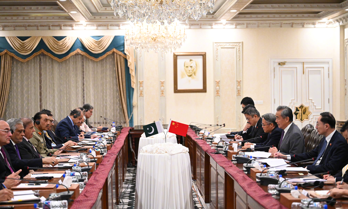Meeting between Pakistani Prime Minister Shehbaz Sharif and Chinese Foreign Minister Wang Yi Photo: Chinese Foreign Ministry