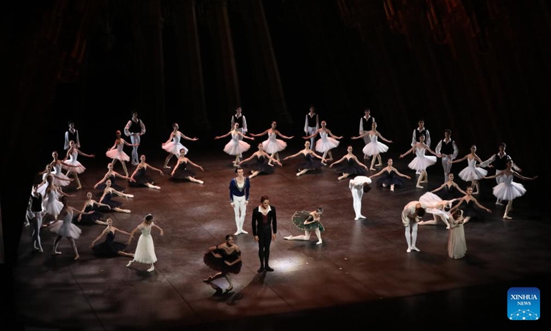Ballet dancers perform during the awarding ceremony of the Liaoning (Shenyang) Ballet Competition in Shenyang, northeast China's Liaoning Province, Aug. 14, 2025.

The Liaoning (Shenyang) Ballet Competition was held in Shenyang from Aug. 8 to 14, attracting more than 400 contestants from over 10 countries and regions.

Established in Shenyang in 1980, the Liaoning Ballet Troupe has been thriving along with this industrial hub for more than four decades. A school affiliated to the Troupe was launched in 1994, which has been training dancers from all over the world since then. Photo: Xinhua
