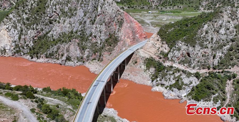 Aerial photo taken on Aug. 21, 2025 shows the magnificent view of the first bend of Lancang River in Yushu Tibetan Autonomous Prefecture, northwest China’s Qinghai Province, Aug. 21, 2025. Photo: China News Service