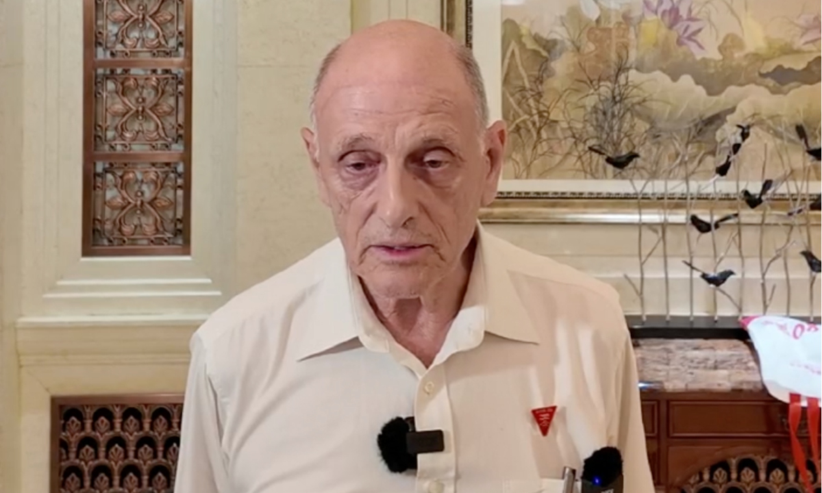 Michael Crook, son of David Crook (a British Friend of China), and Chairman of the International Committee for the Promotion of Chinese Industrial Cooperatives Photo: interview video screenshot