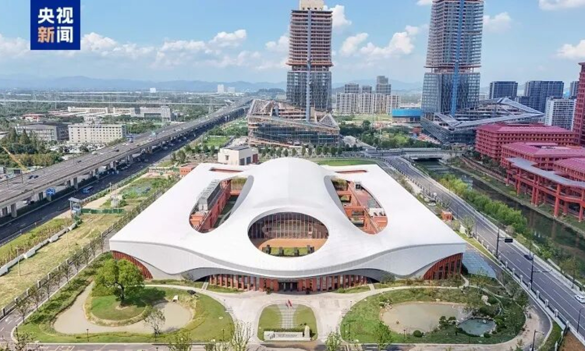 China put into operation the core equipment of its super-gravity centrifuge simulation and experiment facility, including the world's largest centrifuge with a capacity of 1,300 g·t (gravity acceleration·tons) in Hangzhou, East China's Zhejiang Province, on September 29, 2025. Photo: CMG 