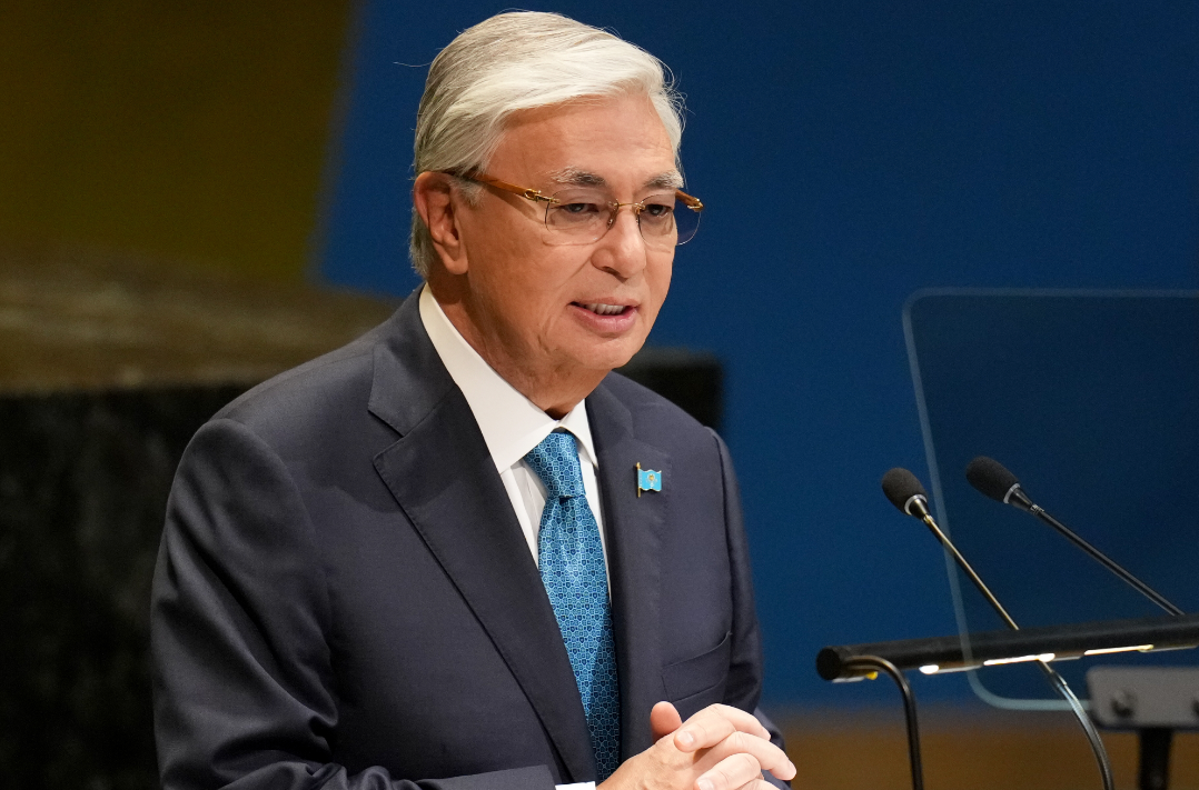 Kazakhstan’s President Kassym-Jomart Tokayev during the United Nations General Assembly (UNGA) in New York, US, on September 23, 2025 Photo: VCG