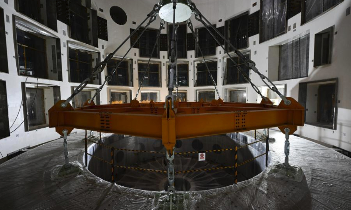 This photo taken on Oct. 1, 2025 shows the base of the Burning Plasma Experimental Superconducting Tokamak (BEST) in Hefei, east China's Anhui Province.  (Xinhua/Zhou Mu)