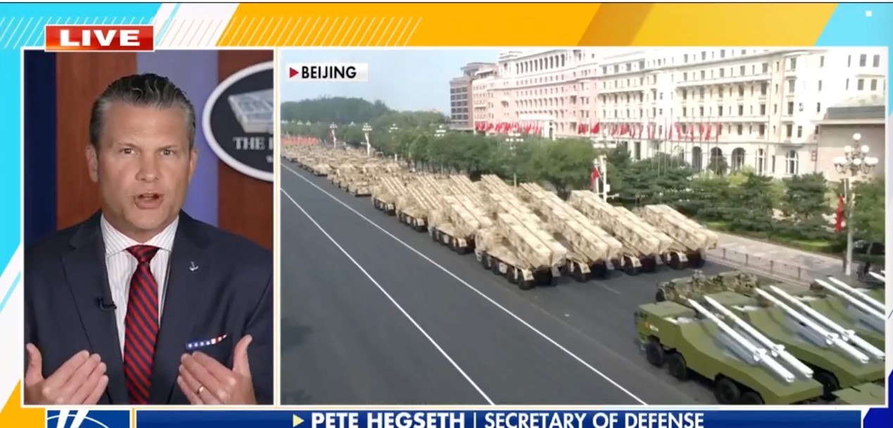 US Defense Secretary Pete Hegseth at a Fox News interview on September 3, 2025 Photo: Screenshot of Fox News 