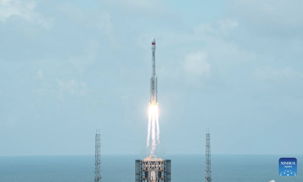 A modified Long March-7 carrier rocket carrying the Yaogan-45 satellite blasts off from the Wenchang Spacecraft Launch Site in south China's Hainan Province, Sept. 9, 2025. China launched a new remote sensing satellite from the Wenchang Spacecraft Launch Site in the southern island province of Hainan on Tuesday.

The Yaogan-45 satellite was launched at 10 a.m. (Beijing Time) and has entered the preset orbit successfully. (Photo by Du Xinxin/Xinhua)