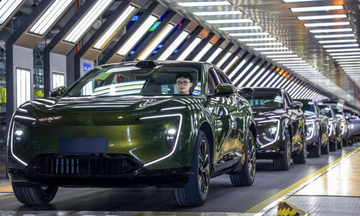 This photo taken on July 28, 2025 shows a view of China Changan Automobile Group's digital and intelligent factory for the new energy vehicle AVATR in southwest China's Chongqing Municipality. (Xinhua/Chen Cheng)