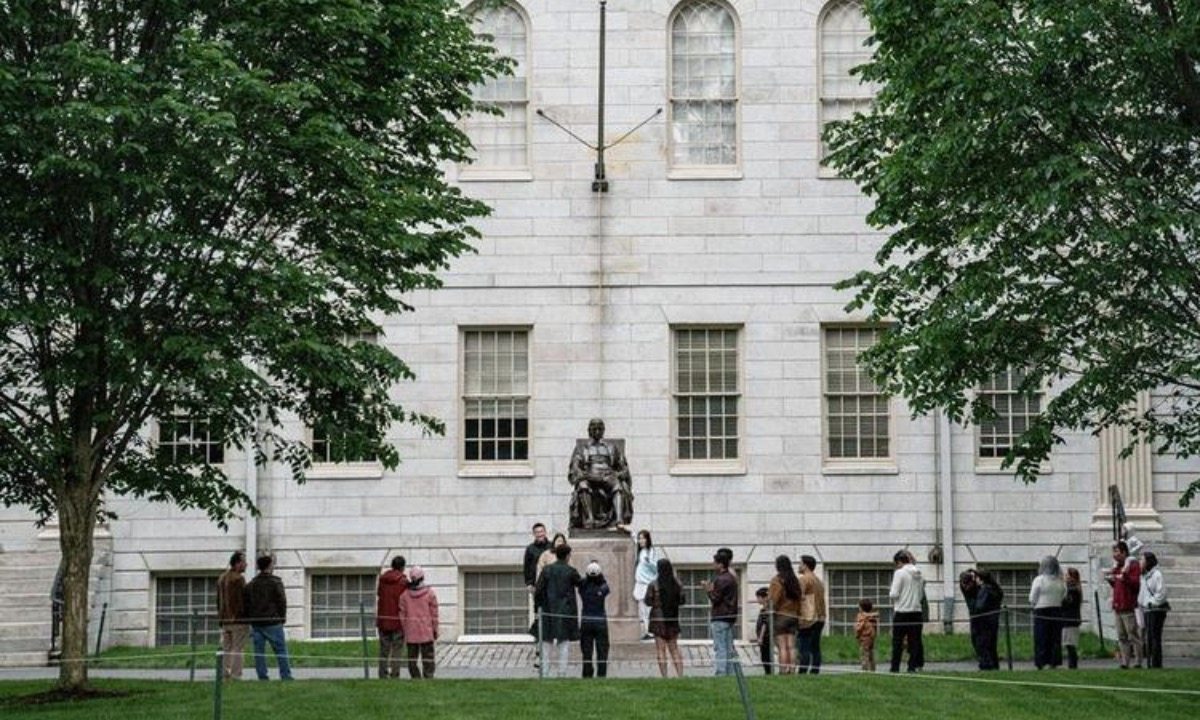 This photo taken on May 24, 2025 shows a view of the Harvard University campus in Cambridge, Massachusetts, the United States. Photo:Xinhua
