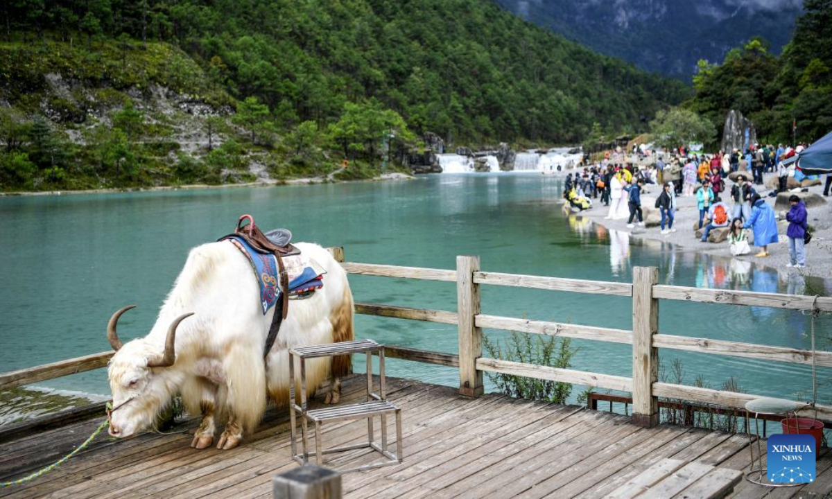 This photo taken on Sept. 8, 2025 shows the scenery of Lanyue (Blue Moon) Valley in Lijiang City, southwest China's Yunnan Province. (Xinhua/Jin Mamengni)