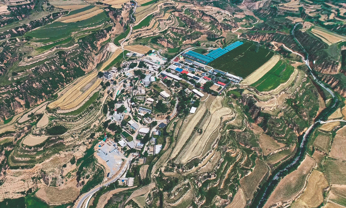 An aerial view of Fengnanyuan village, Huozhou, in North China's Shanxi Province Photo: Courtesy of China Rural Revitalization magazine