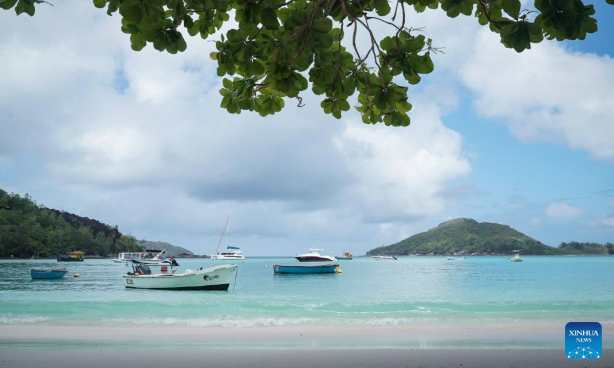 This photo taken on Sept. 26, 2025 shows the coastal scenery on Mahe Island, Seychelles. Seychelles is an Indian Ocean archipelago comprising 115 islands. Mahe Island, the largest among all islands of the nation, is home to the capital city Victoria and a renowned tourist destination. (Xinhua/Han Xu)
